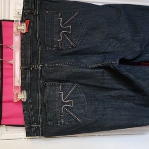 Straight Leg Blue Jeans